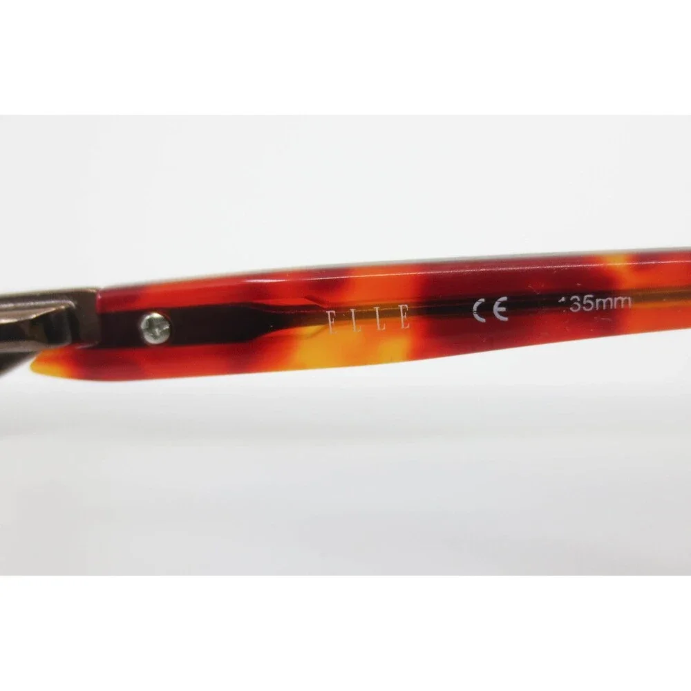 Elle EL13392 BR Brown Tortoise Semi-Rimless Rectangular Eyeglasses Frames